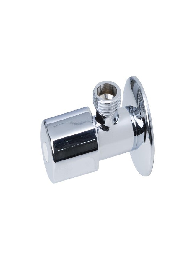 PARRYWARE Flow Series Wall Mounted Angle Cock/Valve (Chrome) | Center Lever, Brass Body, with Wall Flange | Angle Valve for Bathroom, Toilet, Home | T9913A1 - Image 2
